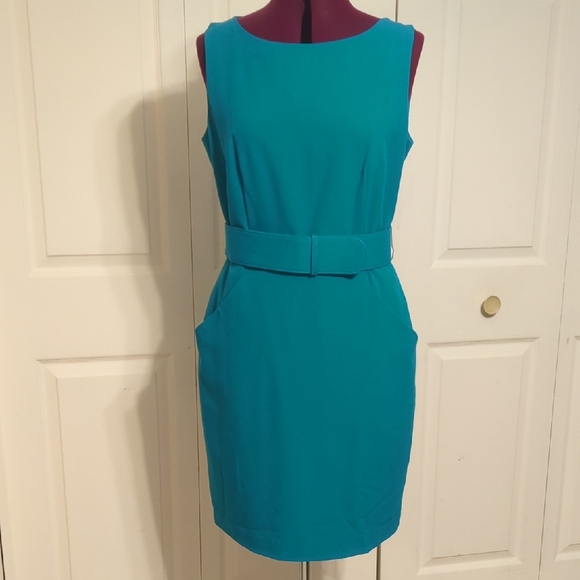 Sleeveless Teal Dress - Picture 1 of 5